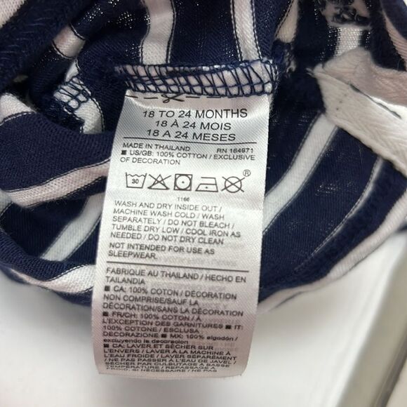 Janie and Jack 100049365 Navy and white The Striped Slub Polo size 18-24 m NWT - Picture 7 of 7